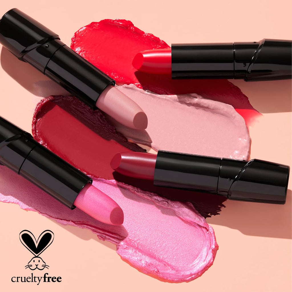 Silky, moisturizing lipstick. — Shade: Dark Pink Frost (shimmering deep pink).