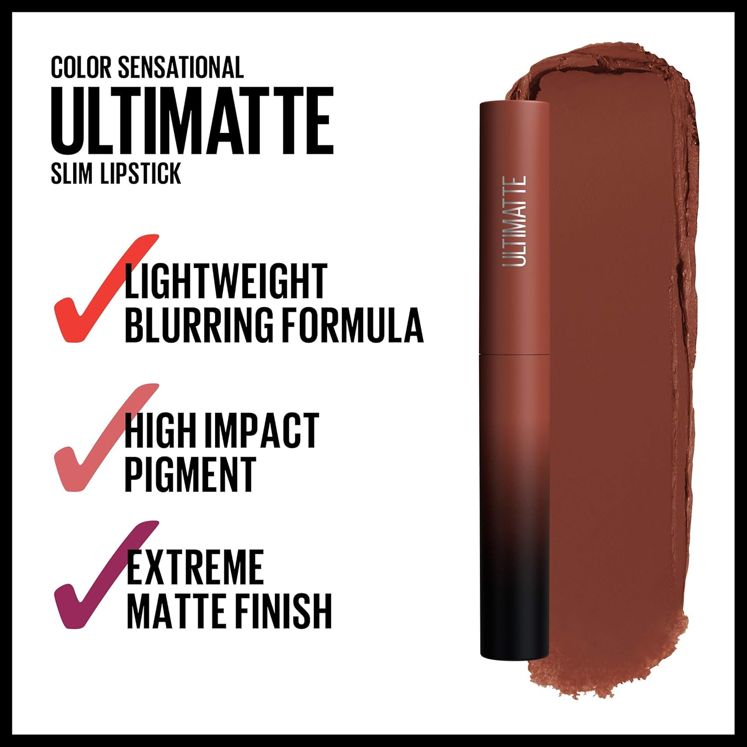 Color Sensational Ultimatte Lipstick. Non-drying, intense color.